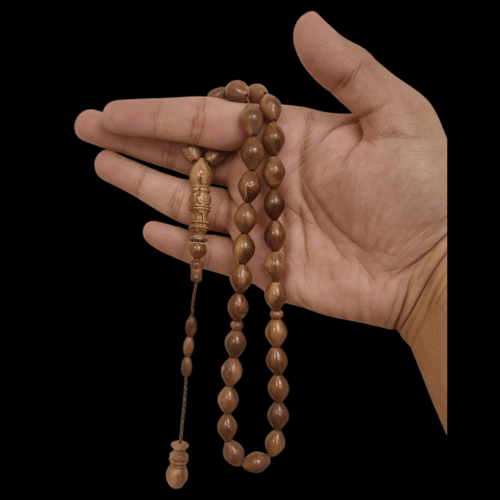سبحة من خشب الكوك 33 خرزة نقش فاخر