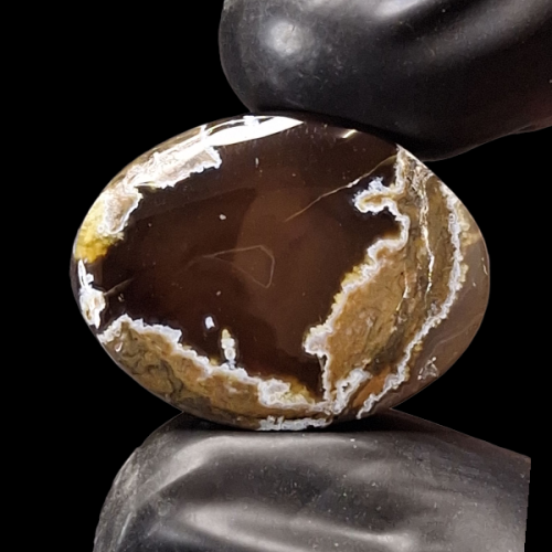 حجر عقيق خرائطي تمري طبيعي