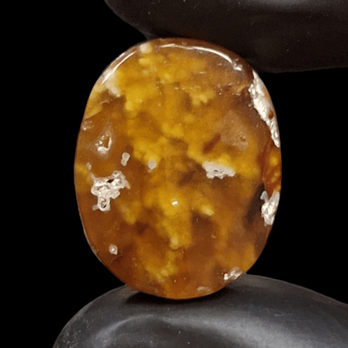 حجر عقيق خرائطي مصور منظر للجبال من الأعلى طبيعي