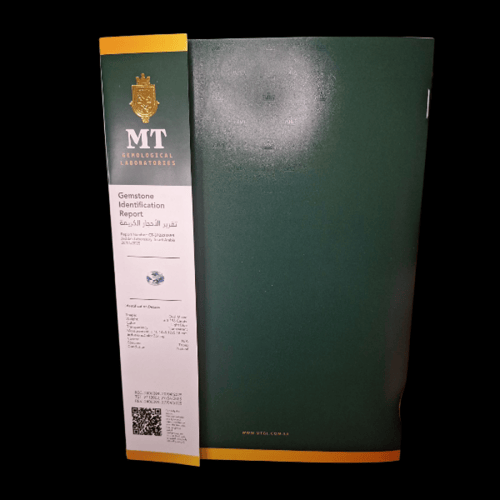 حجر توباز طبيعي مفحوص و موثق بشهادة مختبر