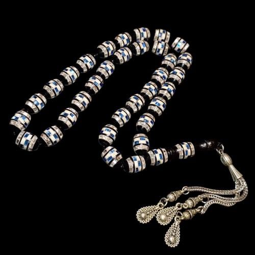 سبحه من خشب الكوك مطعمه تطعيم جميل مع كركوشه معدني...