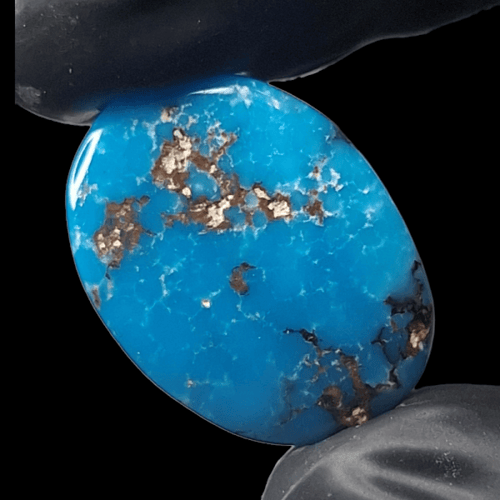 حجر فيروز طبيعي مفحوص و موثق بشهادة مختبر