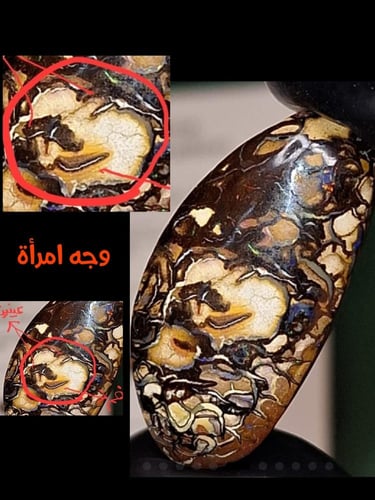 حجر بولدر اوبال استرالي طبيعي مصور مفحوص بشهادة مخ...