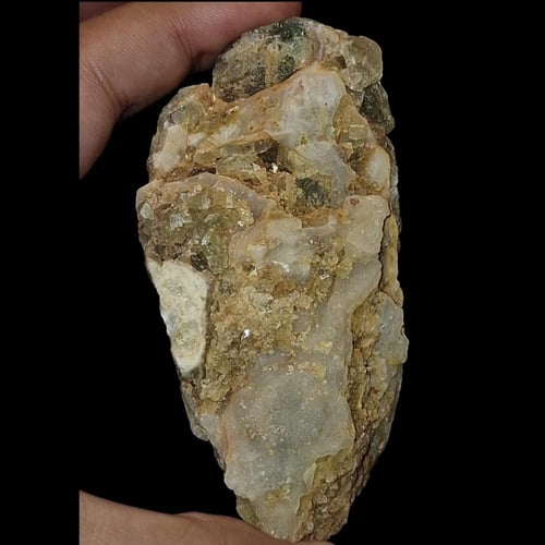 حجر فلورايت خام طبيعي مع الحاضن تحفة للإقتناء أو ا...