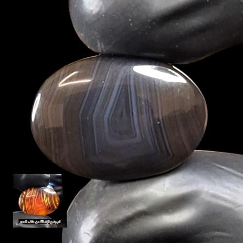 حجر عقيق جزع تمري طبيعي