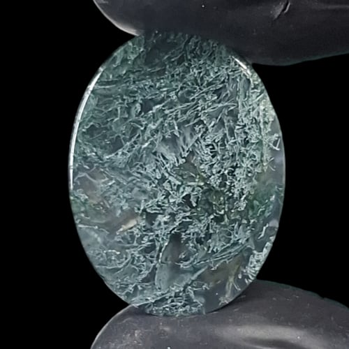 حجر عقيق طحلبي طبيعي مفحوص و موثق بشهادة مختبر