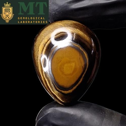 حجر عين النمر الطبيعي مفحوص و موثق بشهادة مختبر