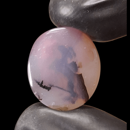 حجر عقيق مصور مزهر طبيعي