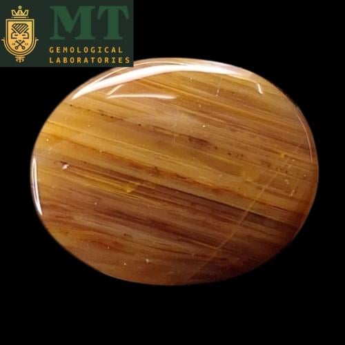 حجر عقيق Color Band بعروق حمراء طبيعي مفحوص و موثق...