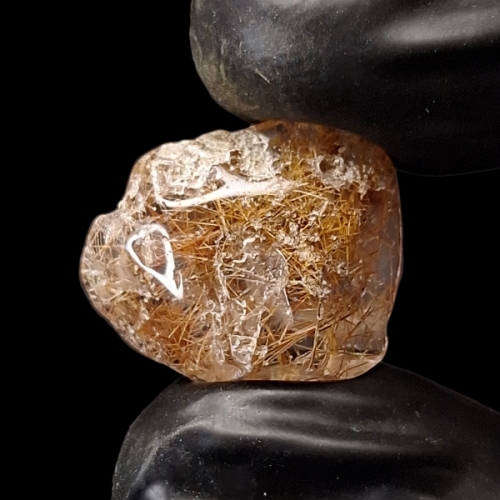 حجر سجنتك كوارتز جولدن روتايل خام طبيعي