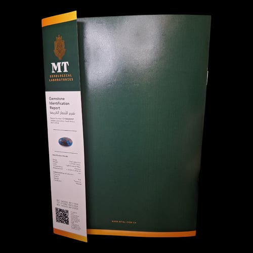 حجر فيروز طبيعي مفحوص و موثق بشهادة مختبر