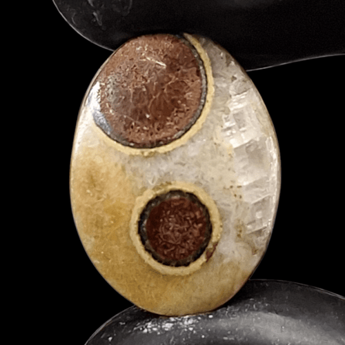 حجر عقيق داؤدي هيئة عيون طبيعي