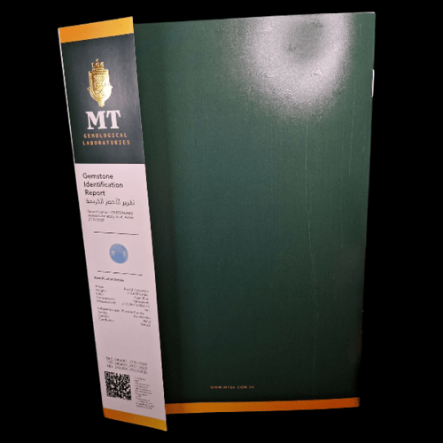 حجر اكوامارين طبيعي مفحوص و موثق بشهادة مختبر