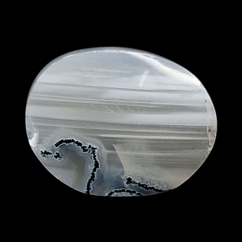 حجر عقيق ابيض كلر باند طبيعي