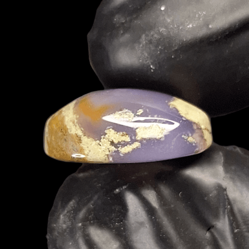 حجر عقيق خرائطي بنفسج اليمن طبيعي حجم صغير