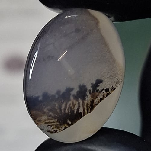 حجر عقيق شجري طبيعي مفحوص و موثق بشهادة مختبر