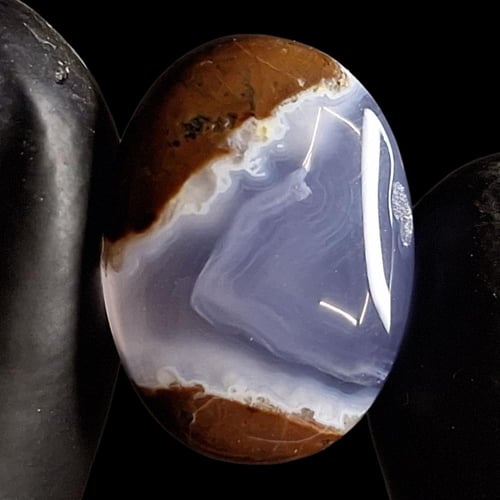 حجر عقيق خرائطي سماوي طبيعي