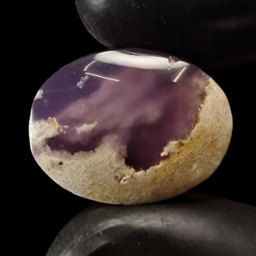 حجر عقيق خرائطي بنفسج اليمن طبيعي