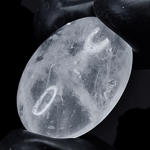 حجر الدر روك كوارتز طبيعي