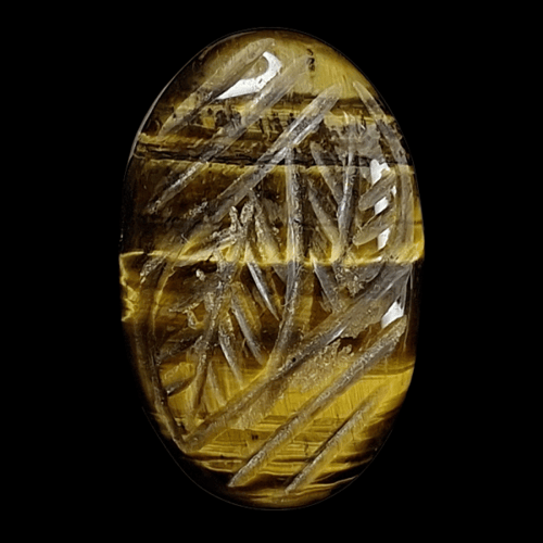 حجر عين النمر نحت يدوي طبيعي حجم راهي