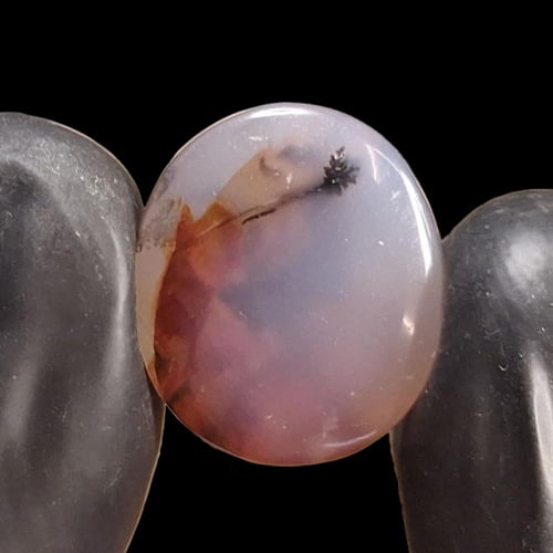 حجر عقيق مصور مزهر طبيعي