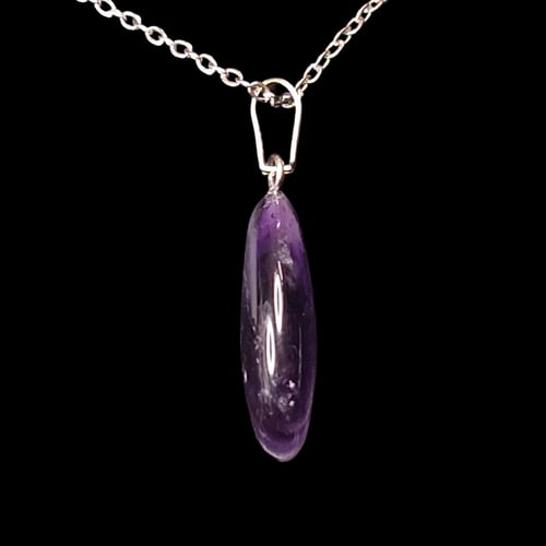 تعليقة اكسسوار حجر جمشت طبيعي مفحوص و موثق بشهادة...