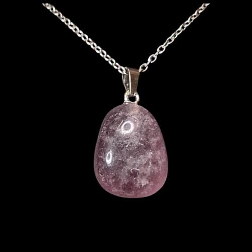 اكسسوار تعليقة حجر فلورايت طبيعي مع السلسال