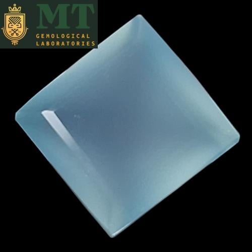 حجر عقيق ازرق سماوي طبيعي مفحوص و موثق بشهادة مختب...