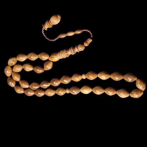 سبحة من خشب الكوك 33 خرزة نقش فاخر