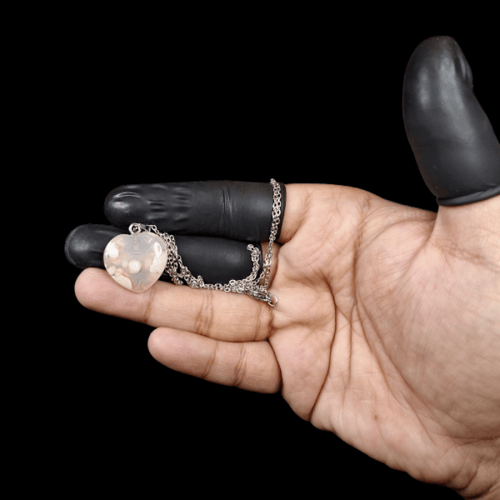 اكسسوار تعليقة حجر عقيق ورد الربيع الطبيعي