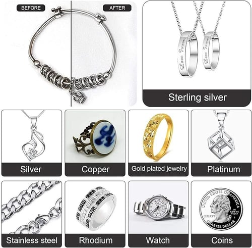 قطعة مستطيلة تنظيف وتلميع المجوهرات الفضة والذهب