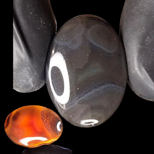 حجر عقيق تمري مصور طبيعي