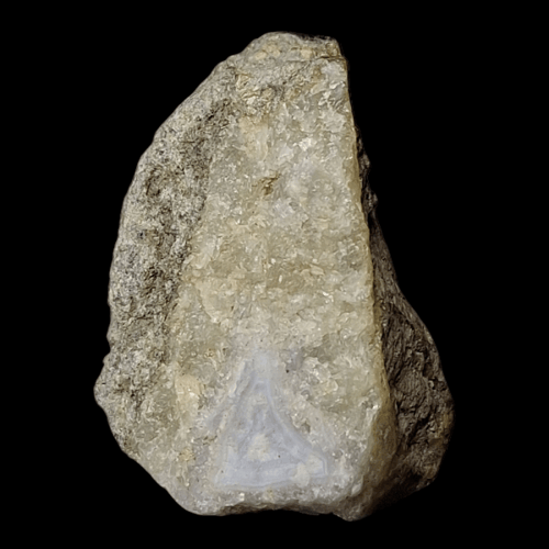 حجر عقيق ازرق سماوي خام مع حاضن تحفة للاقتناء او ا...