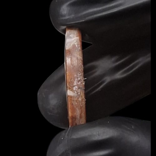 نوادر مصور وجه غريب ينظر لليمين حجر عقيق طبيعي مفح...