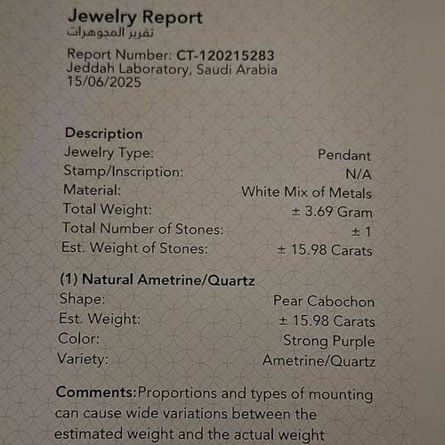 تعليقة اكسسوار حجر أمترين مزيج رائع بين حجر الجمشت...