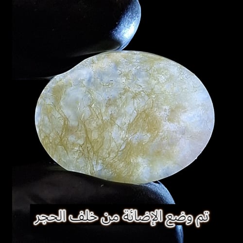 حجر عقيق طبيعي طحلبي مشجر