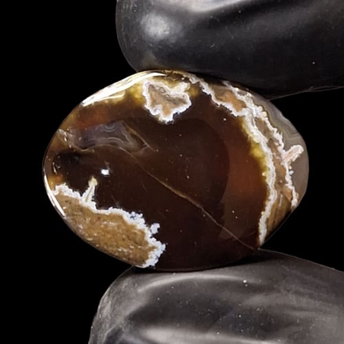 حجر عقيق خرائطي تمري طبيعي