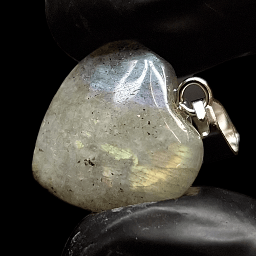 تعليقة حجر الطاؤوس الطبيعي قصة قلب مع سلسال