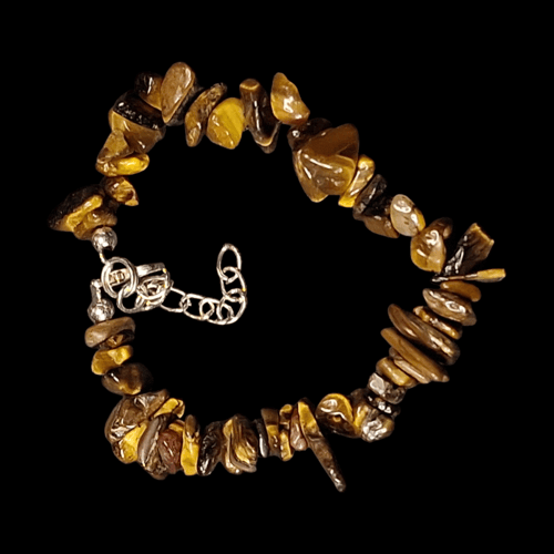 أسوارة يد بأحجار عين النمر خام طبيعية قطعة مناسبة...