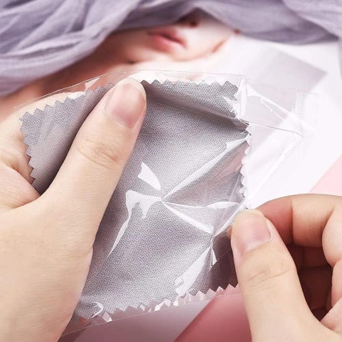 قطعة مربعة لتنظيف وتلميع المجوهرات الفضة والذهب