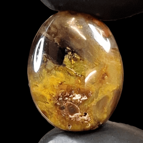 حجر عقيق طبيعي تداخل واندماج بالألوان تشكيل جميل