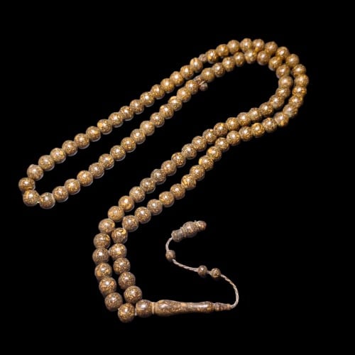 سبحة فاخرة خشبية برائحة القرفة بتصميم أنيق 99 خرزة