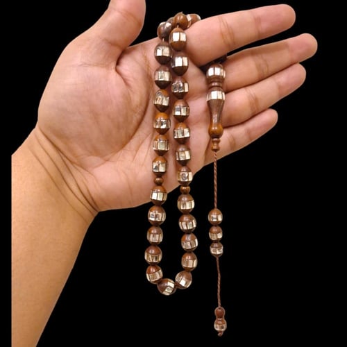 سبحة من خشب الكوك تطعيم رائع