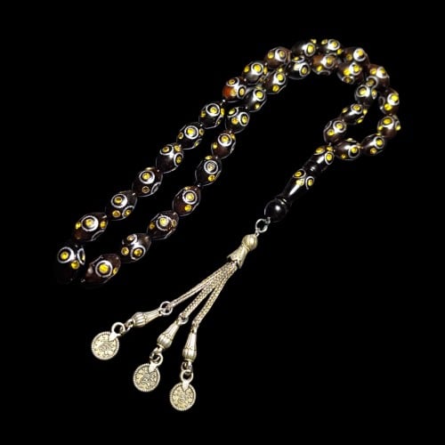 سبحة من خشب الكوك تطعيم رائع