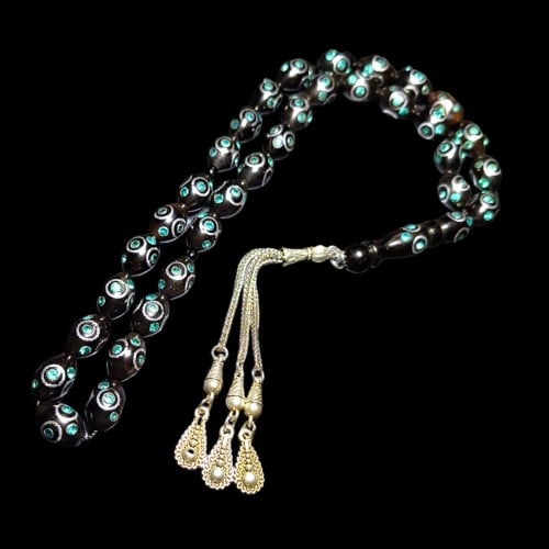 سبحة من خشب الكوك مع كركوشه معدنية