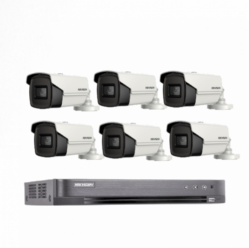 عدد 6 كاميرات 8 ميجـا - خارجية رؤية ليلية 60 متر م...