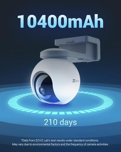 كاميرا مراقبة واي فاي HB8 ‏2K+ تعمل بالبطارية مع ت...