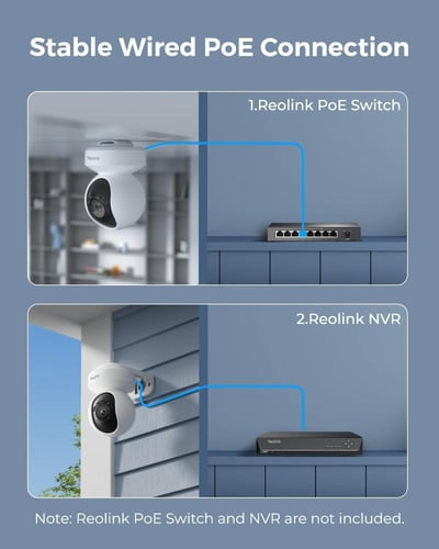 كاميرا REOLINK 4K PoE الأمنية الخارجية IP مع دوران...