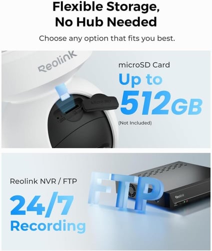 كاميرا REOLINK 4K PoE الأمنية الخارجية IP مع دوران...