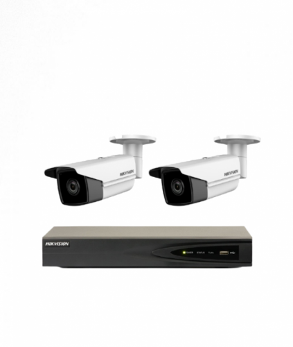 عدد 2 كاميرا شبكية 8ميجـا IP - داخلية او خارجية مع...